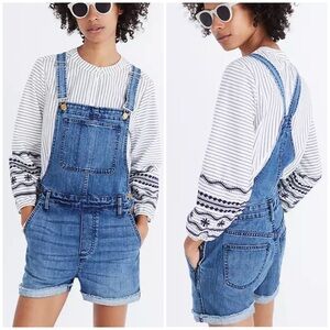 Madewell Adirondack Short Overalls XXS blue